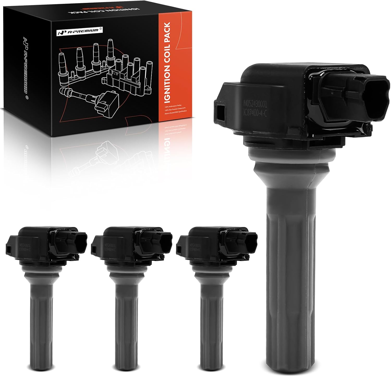 A-Premium Engine Ignition Coil Pack Compatible with Subaru Outback 2020, Forester 2019-2022, Crosstrek 2021-2022, Legacy 2020, 2.5L, Replace# 22433AA770, 4-PC Set