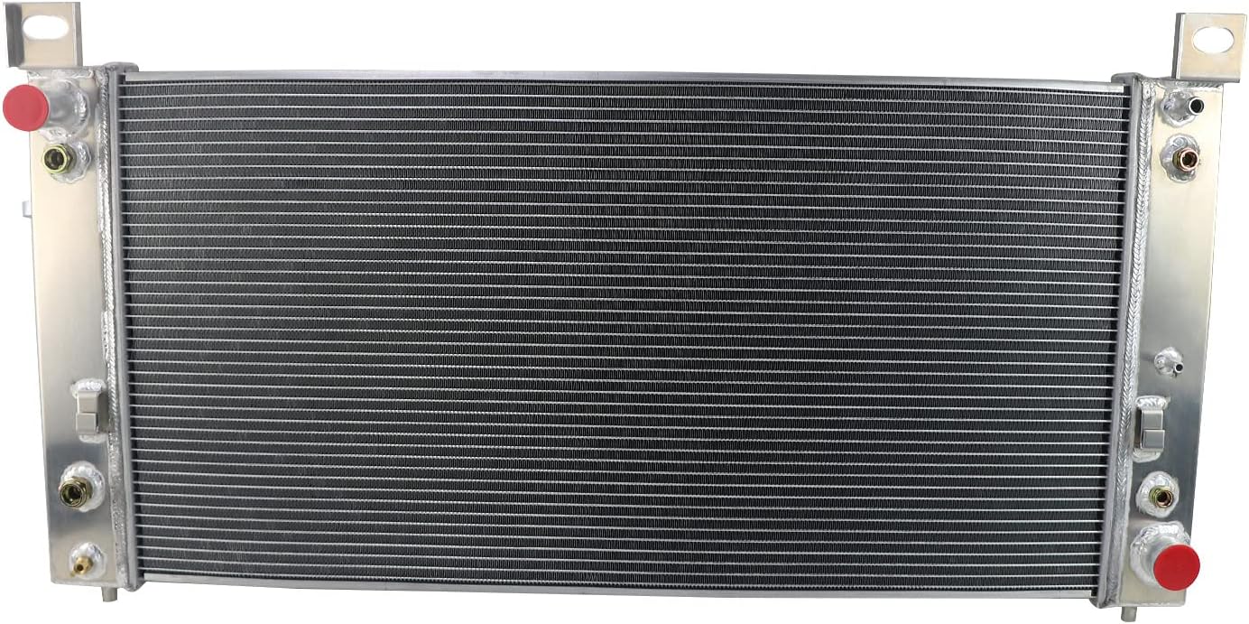 CoolingCare All Aluminum Double Oilcooler 3 Row Radiator for 1999-2011 Chevy Silverado, GMC Sierra 1500 2500 Series V8 Engine (19