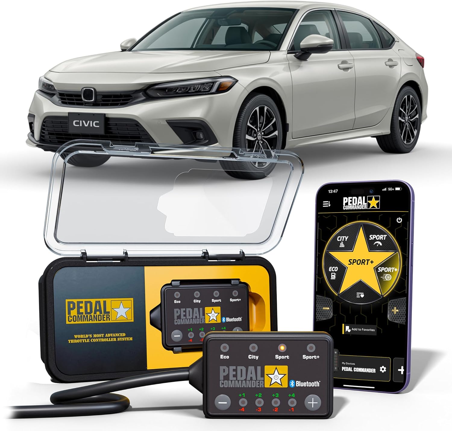 PEDAL COMMANDER for Honda Civic 2016-2025 Throttle Response Controller - Fits EX, EX-L, EX-T, LX, Sport, Si, Type R, 1.5L, 2.0L, Not for Accords, Honda Civic Accessories
