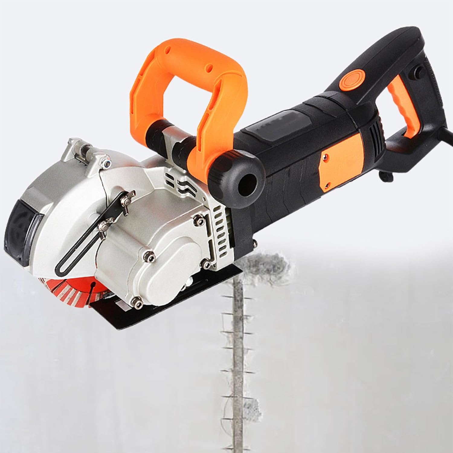 Wall Chaser Cutting Machine, Wall Concrete Grooving Cutting, with Water Line Dust Port (Slotting Machine) for Brick Granite Marble Concrete