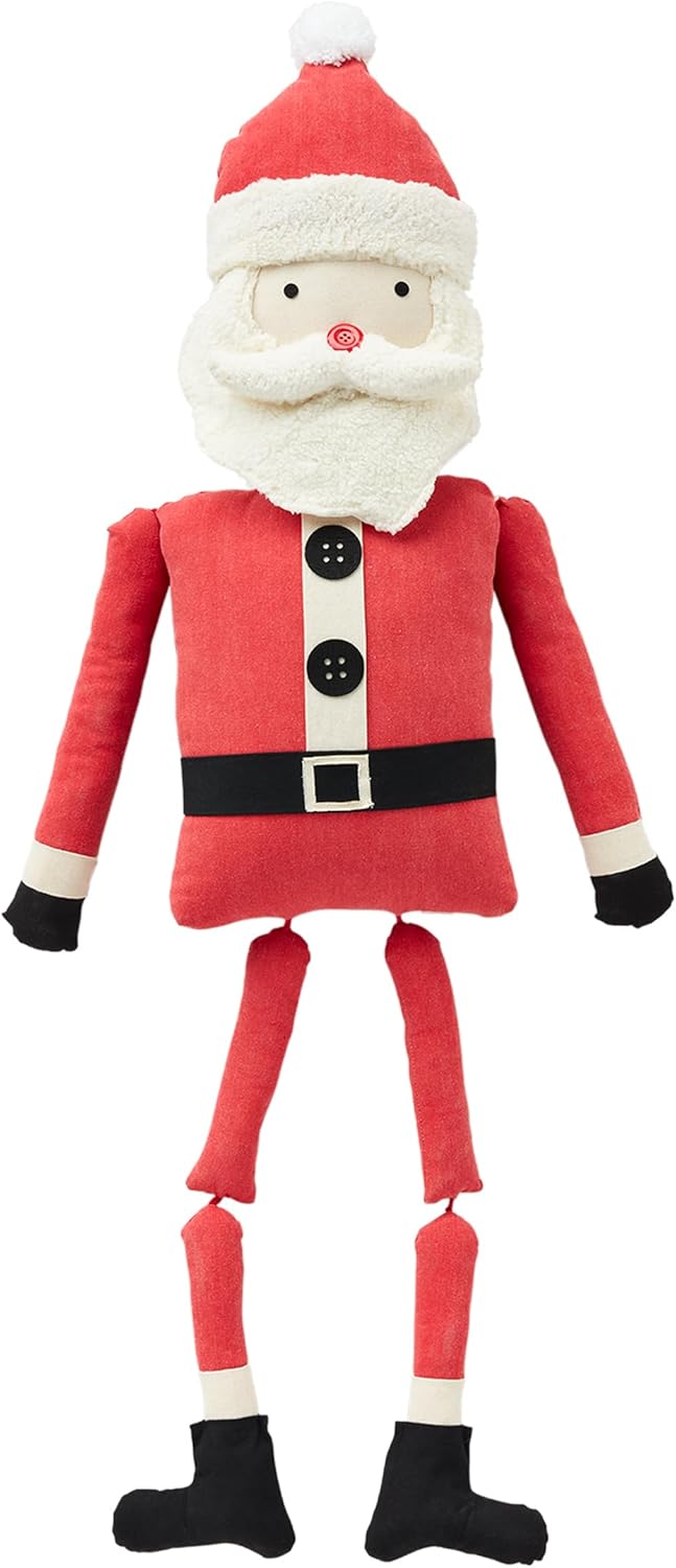 Mud Pie Stuffed Santa Table SITTERS, RED