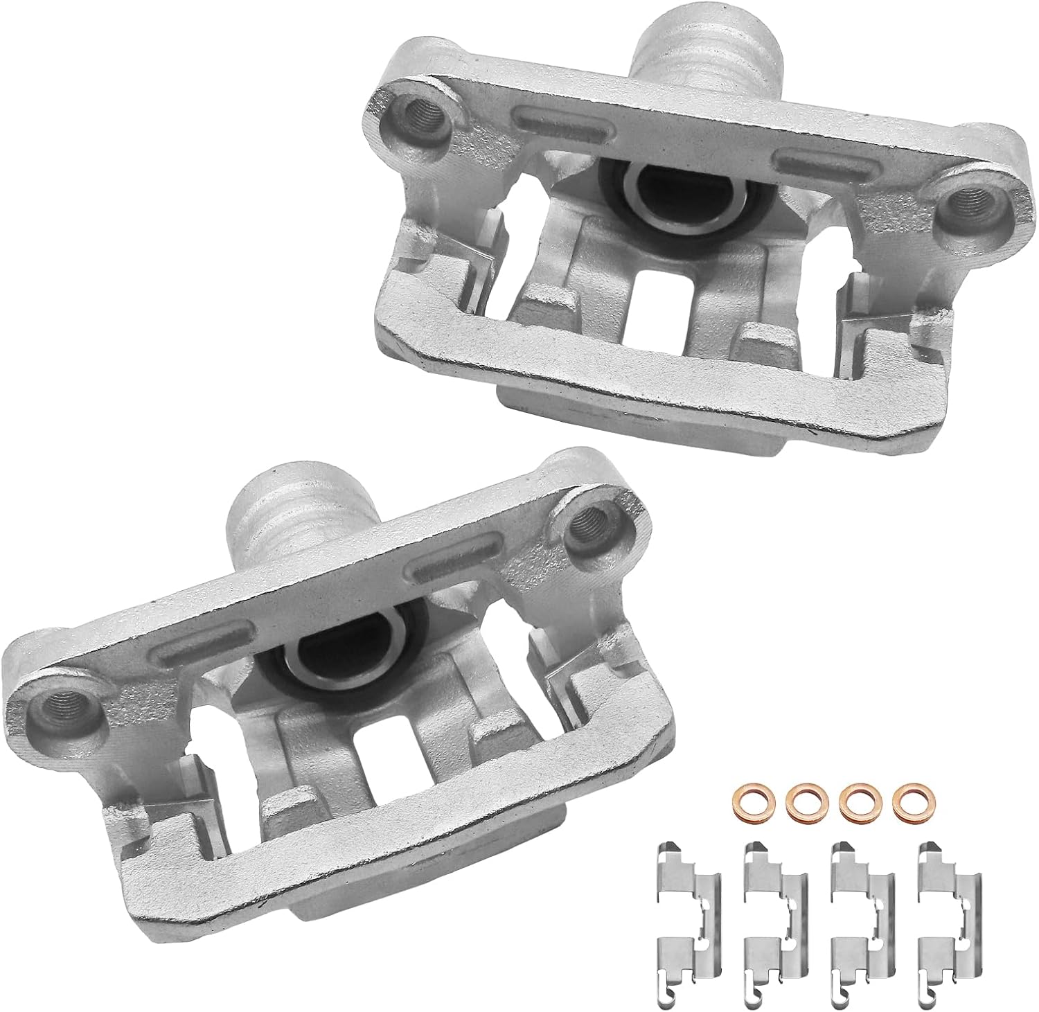 Rear Disc Brake Caliper Compatible with Nissan Frontier 2005-2023, Xterra 2005-2015; Suzuki Equator 2009-2012 19-B2994 19-B2995, Rear Driver and Passenger Side Caliper with Bracket, Set of 2