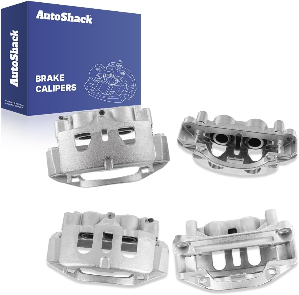 AutoShack Front & Rear Brake Calipers | Replacement for 2011-2019 Chevrolet Silverado 2500 HD 2011-2019 GMC Sierra 2500 HD | 4-PC