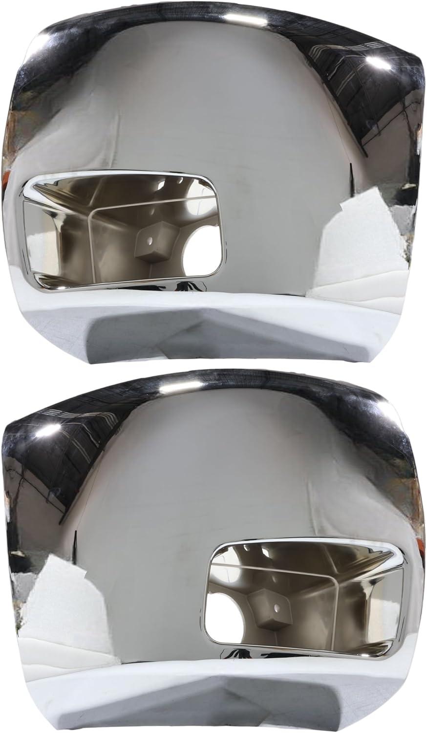 Compatible with 2007 2008 2009 2010 2011 2012 Chevrolet Silverado 2500 3500 Front Driver and Passenger Pair Side Chrome Bumper Cap End