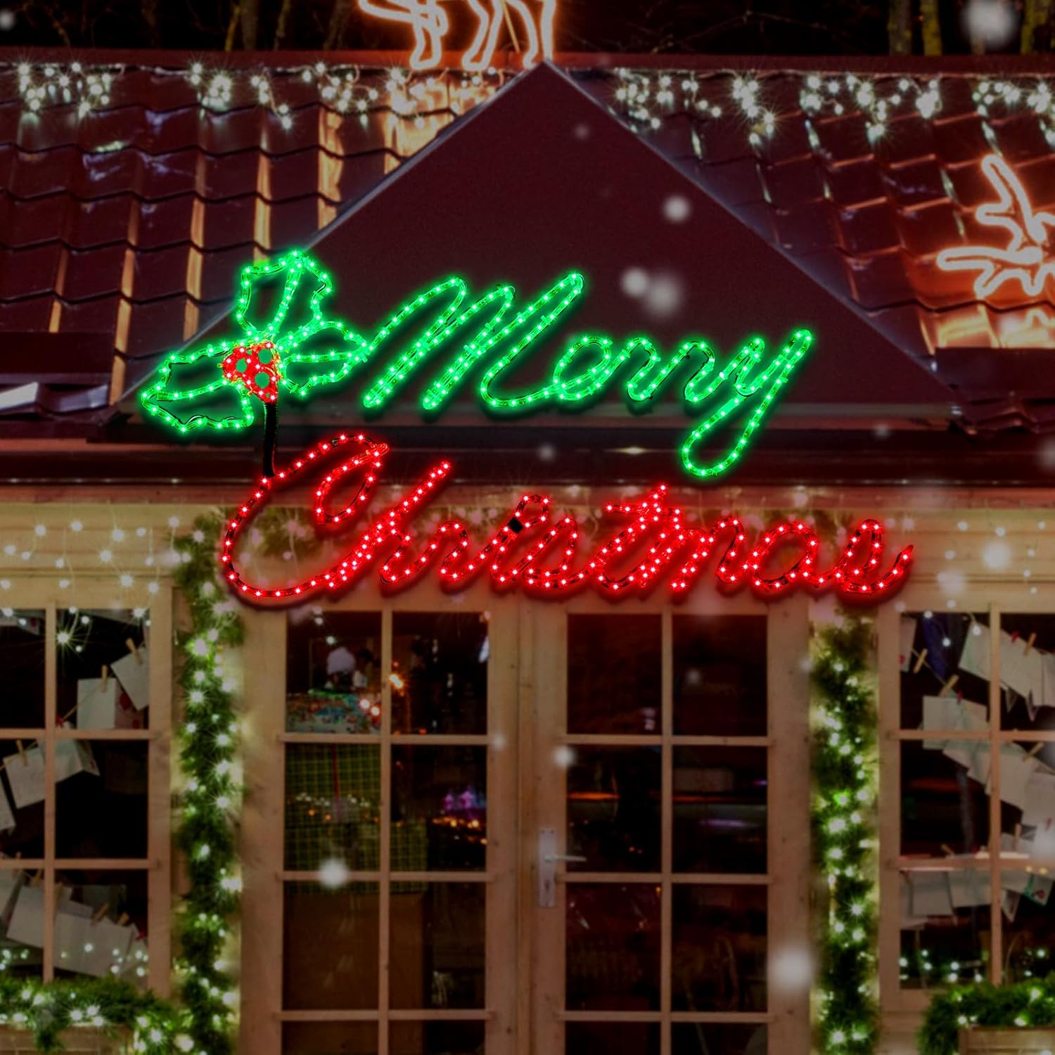 Merry Christmas Lighted Sign Outdoor 49