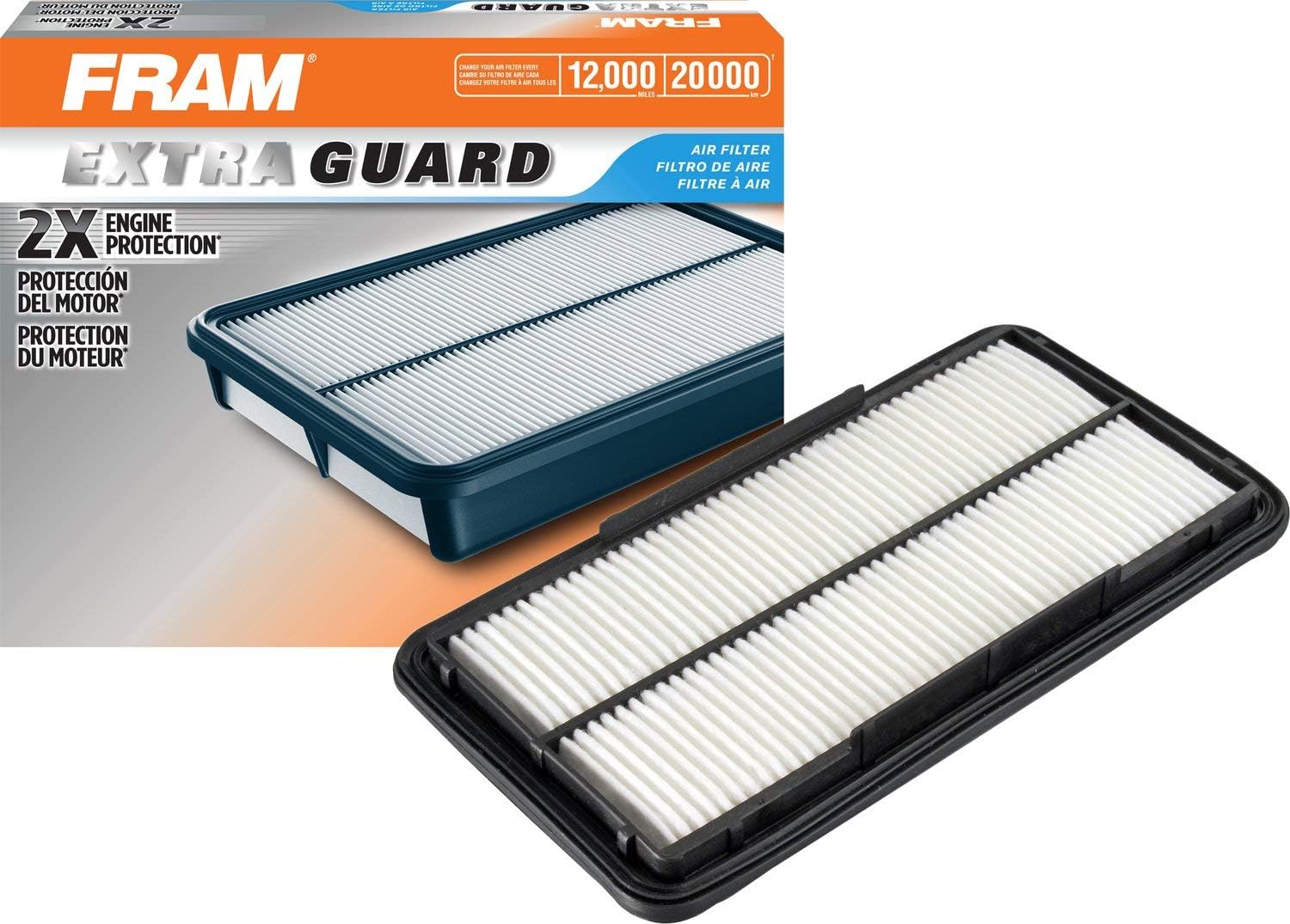 FRAM Extra Guard Rigid Rectangular Panel Engine Air Filter Replacement, Easy Install w/Advanced Engine Protection and Optimal Performance, CA10493 for Honda Vehicles