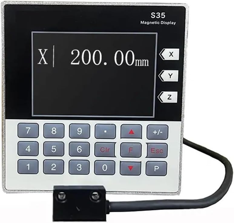 CNC Mill, Mini tTtl Readout Lcd Set Dro Magnetic 2 Axis Sino Optical Lathe Electronic Linear Scales Digital Measuring with Accessories(S35-1)