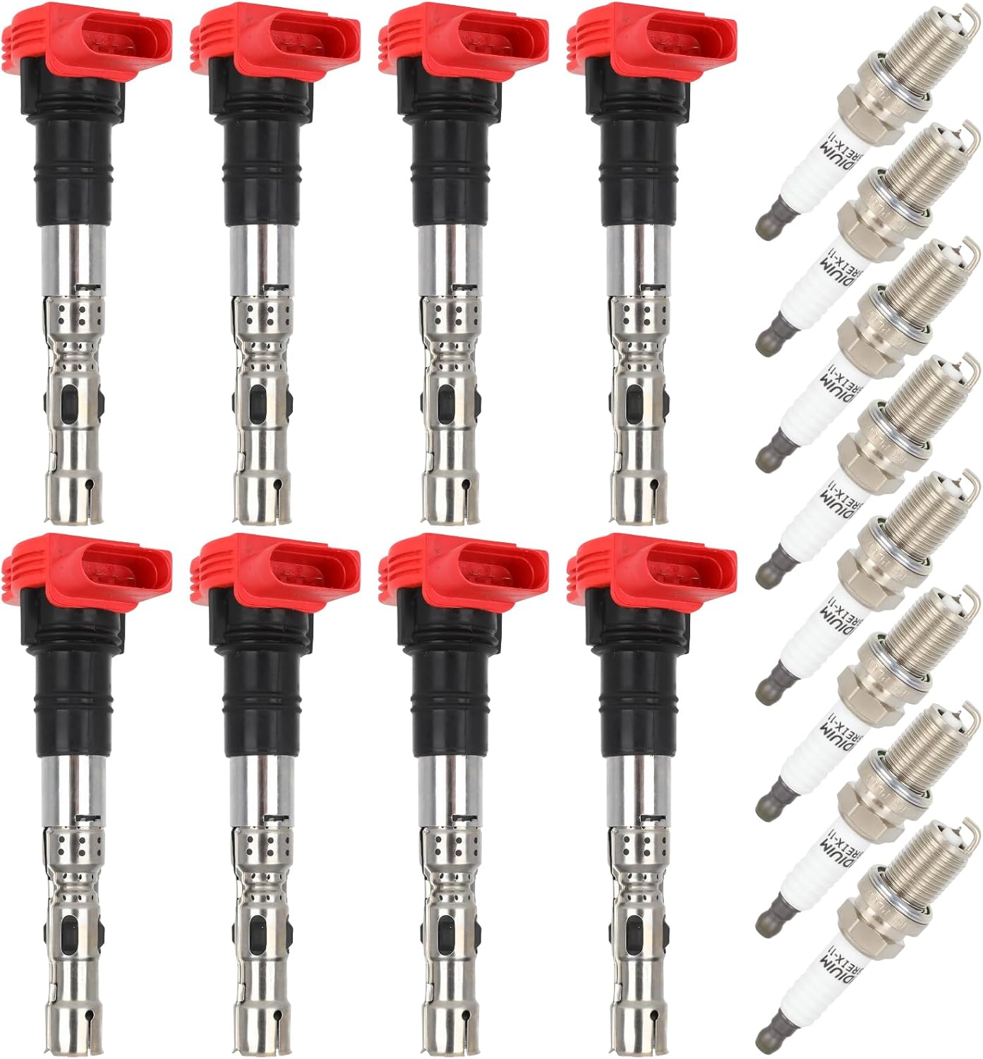 ECCPP UF418 Ignition Coil Coils&iridium Spark Plugs 7092 A8 Allroad S4 4.2L V8 set of 8