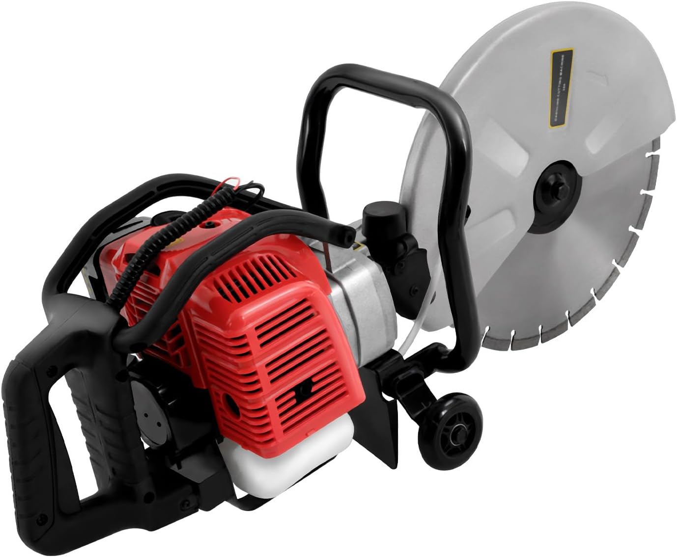 Gas Concrete Saw, 52CC 1400W Concrete Cutter Saw with Circular Blade for Cutting Cement Blocks, Stone, Asphalt Roadbed