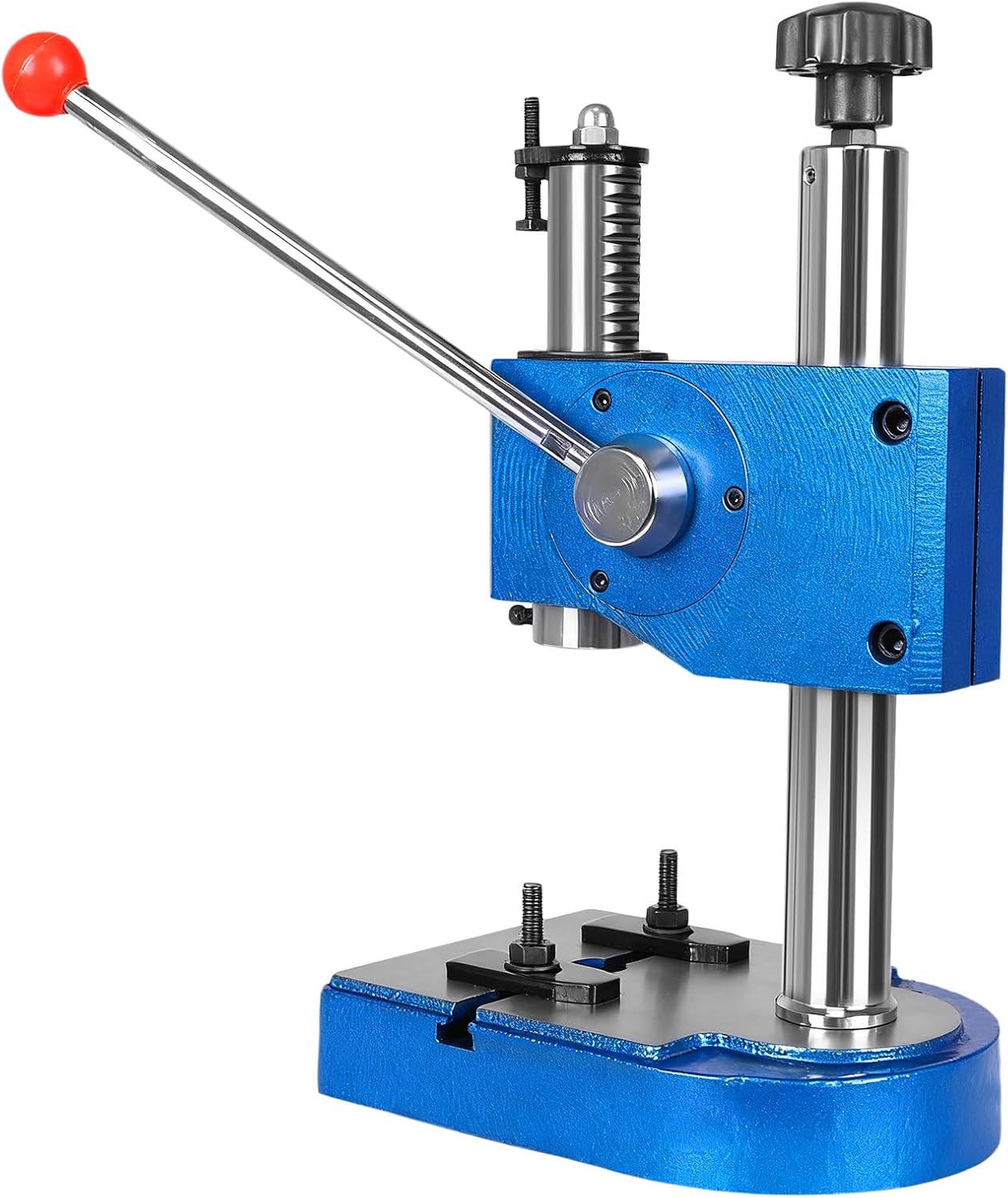 0.5 Ton Manual Arbor Press, Spring-Loaded Bench Mount Punch Press with 360° Rotating Table, 80mm Stroke for Stamping, Bending & Jewelry Making