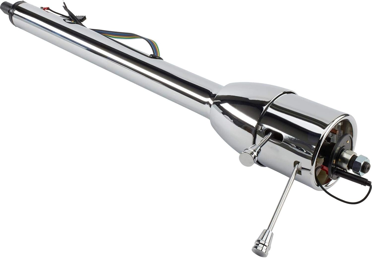 Universal GM 30-Inch Tilt Steering Column, Floor Shift, 5-Position Adjustable, Compatible with OE & Aftermarket Harnesses, 1969-1994 GM Specs, Includes Chrome Levers, Chrome