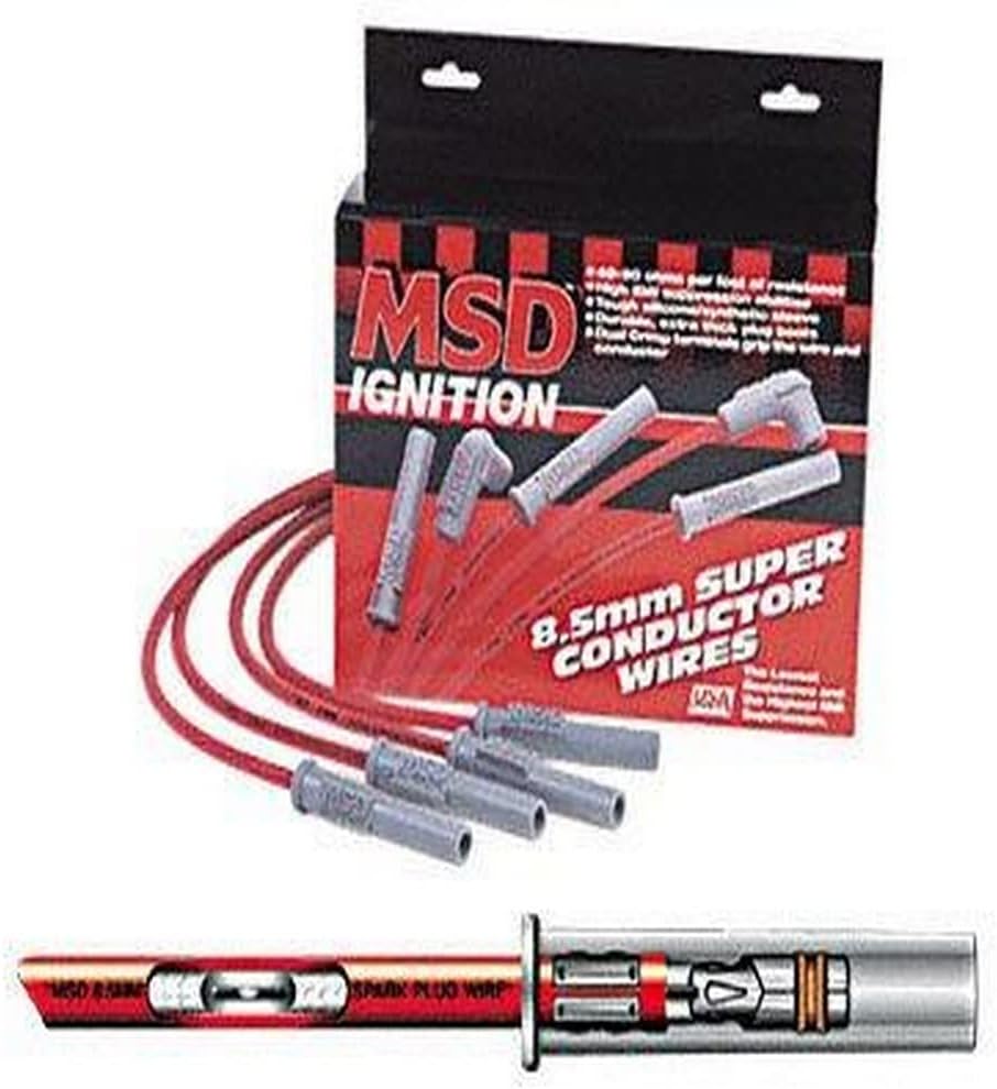 MSD 31353 Super Conductor Spark Plug Wire Set Black