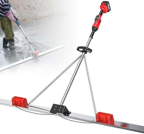 Cordless Concrete Screed Vibration Machine - 9 Speed Electric Tool for Smooth Finishing, 1.5M Battery-Powered, Ideal for Professional & DIY Projects