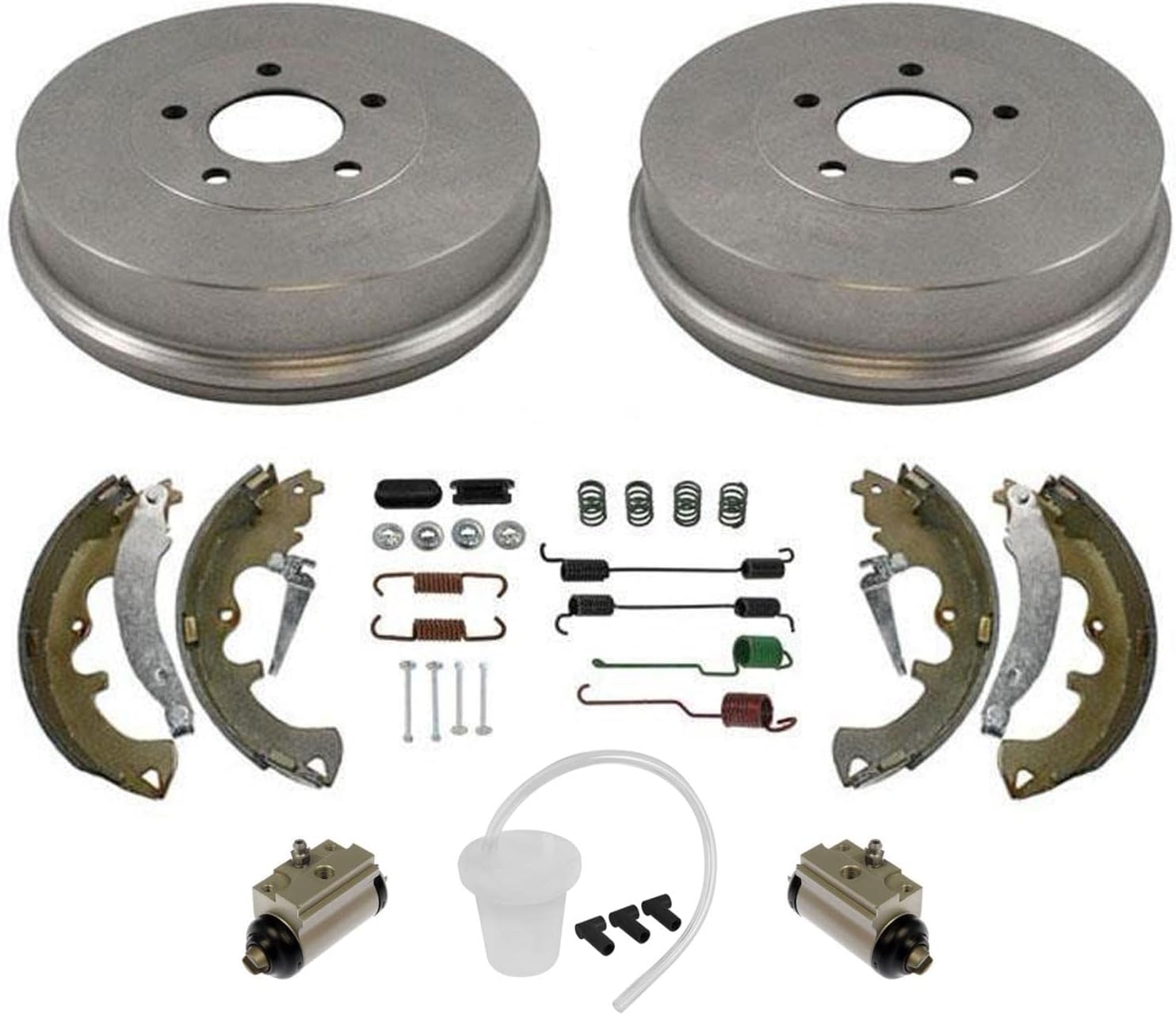 Rear Brake Drums Brake Shoes & Brake Spring Set Replacement Parts For FORD ESCAPE 2008-2012 7pc