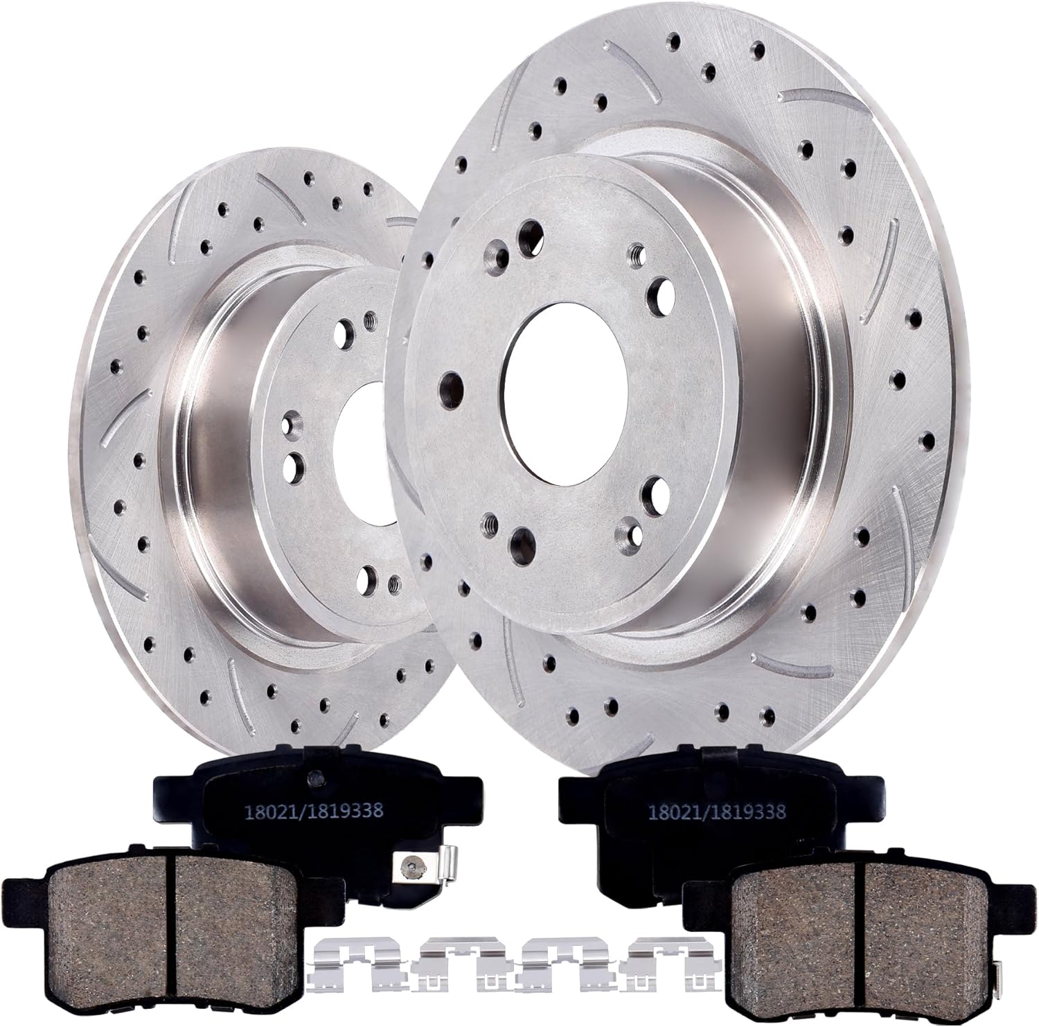 Rear Brake Pads And Rotors Kit Compatible With Acura Tsx 2009-2014,For Honda Accord 2008-2017