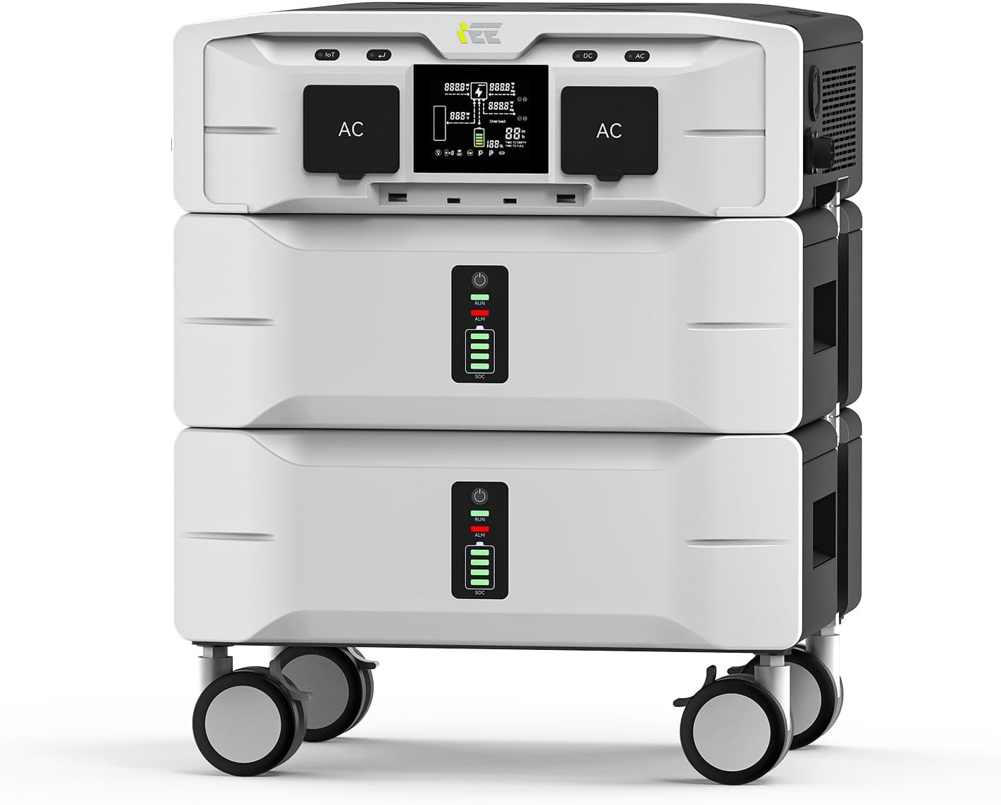 IEE 5120Wh Portable Power Station SP5000 with 3x200W Solar Panel, 120/240V 5000W(Peak 9000W) AC Output Solar Generator, Expandable Capacity, LFP Battery Generator for Home Use, Power Outages, RVs