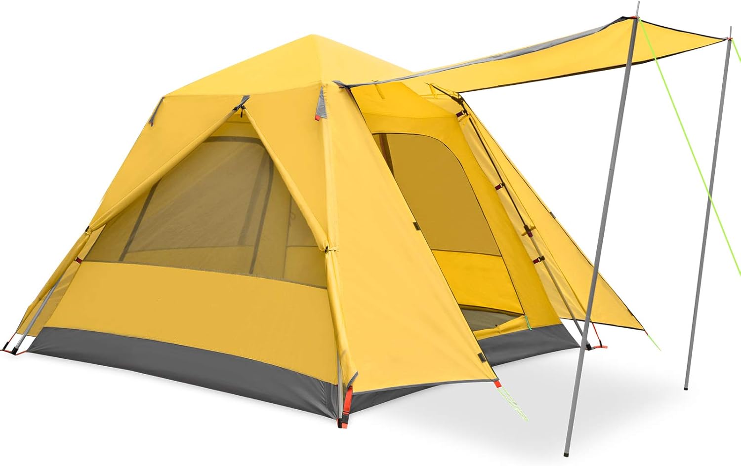KAZOO Camping Tents 3 Person Waterproof Instant Tents 3 People Cabin Tent Easy Setup with Sun Shade Automatic Aluminum Pole