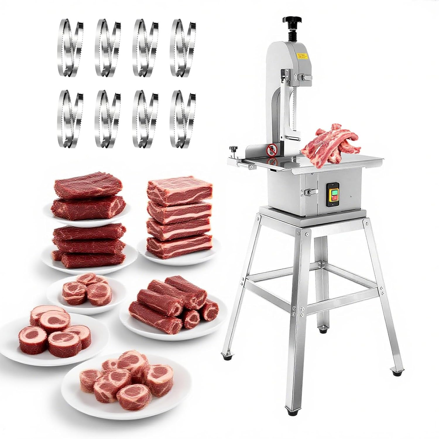Electric Meat Bone Saw 1500W with 8 Blades, 0.04