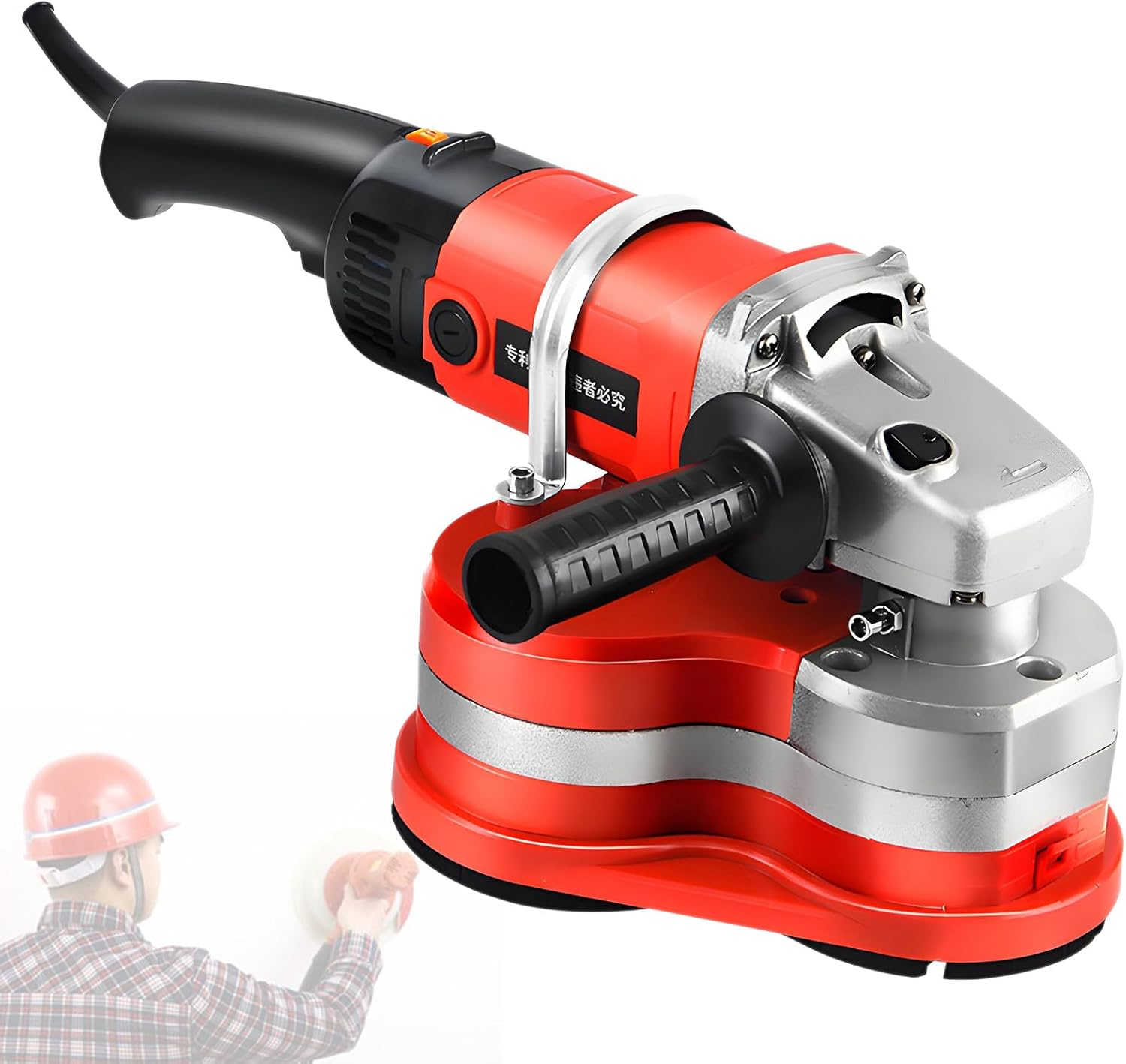 Angle Grinder Concrete Grinder, 3 Head Floor Polisher Machine, 3000W Wall Floor Sander with 4 Different Grinding Discs, for Grinding and Polishing E