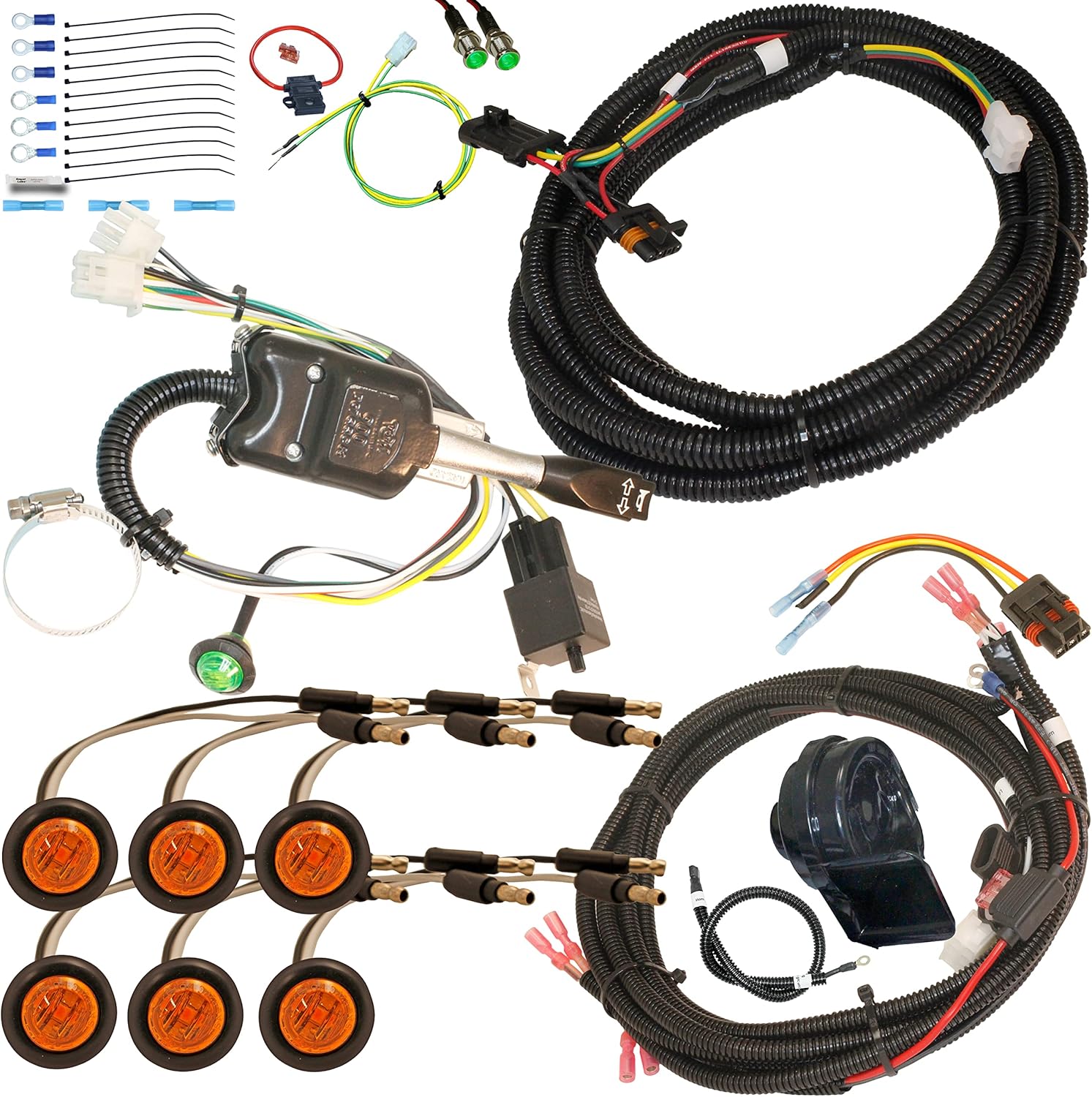 Plug and Play Street Legal Turn Signal Kit With Horn And Hazard For Polaris General 1000 XP XP4 Single Or Crew Cab