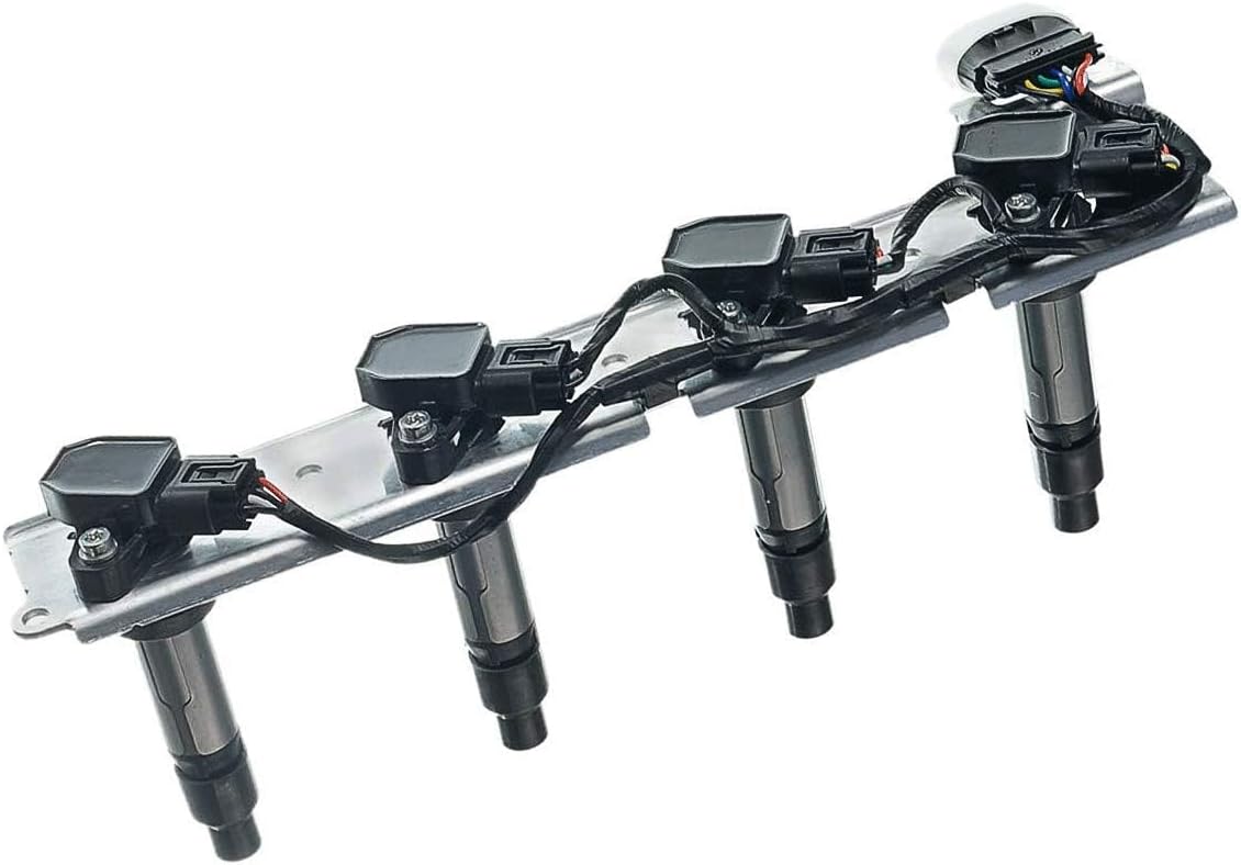 A-Premium Engine Ignition Coil Pack Compatible with Cadillac SRX, STS, XLR, DeVille, Seville & Pontiac Bonneville, 4.4L 4.6L