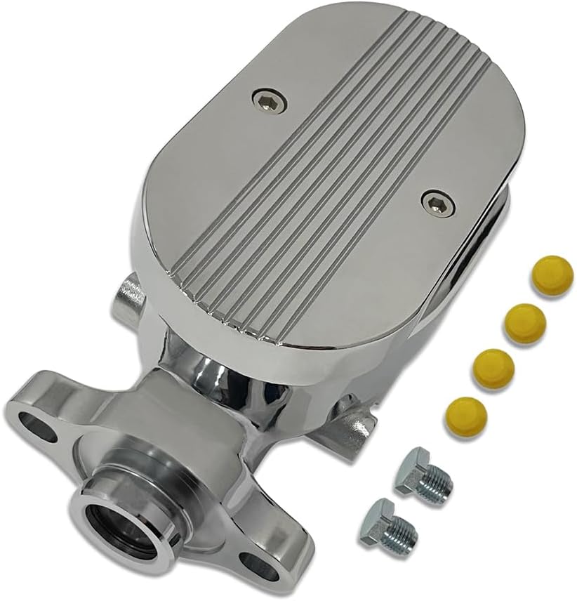 Brake Master Cylinder Fits Most GM Application Aluminum Chrome Finish 1