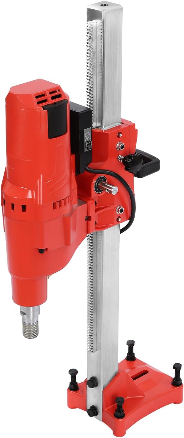 OB-255 Diamond Core Drill Machine, 4250W 110V Concrete Drill Rig with 10-Inch Max Capacity, 500RPM Wet Core Drill for Reinforced Concrete, Wall, AC Installation