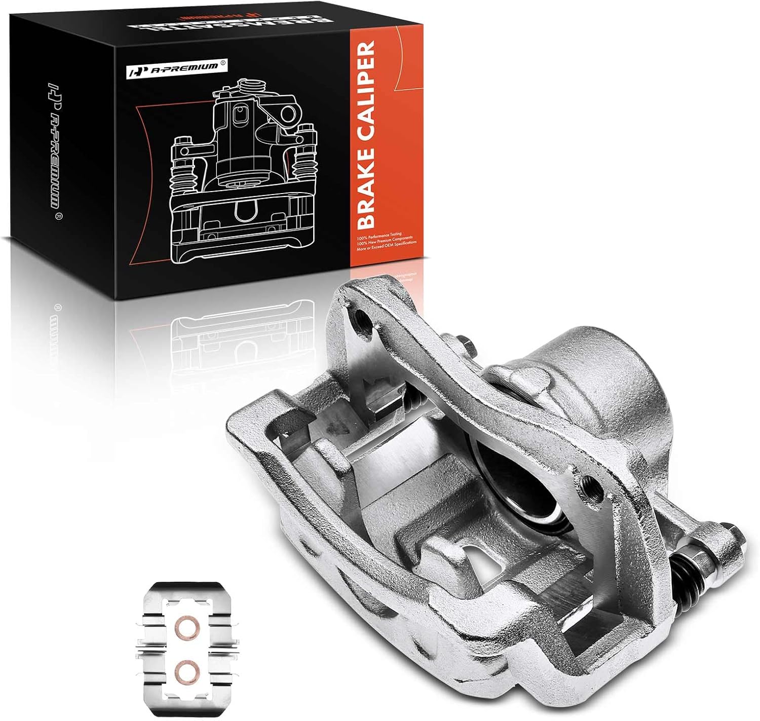 A-Premium Disc Brake Caliper Assembly with Bracket Compatible with Select Hyundai Models - Elantra Coupe 2013-2014, Elantra 2011-2016 - Front Side