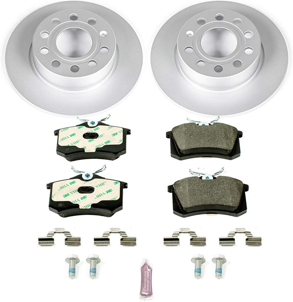Power Stop ESK5671 Rear Euro-Stop Brake Kit Audi VW For Audi A3, VW Beetle, VW G, VW Golf SportWa, VW Jetta [Model Specific]