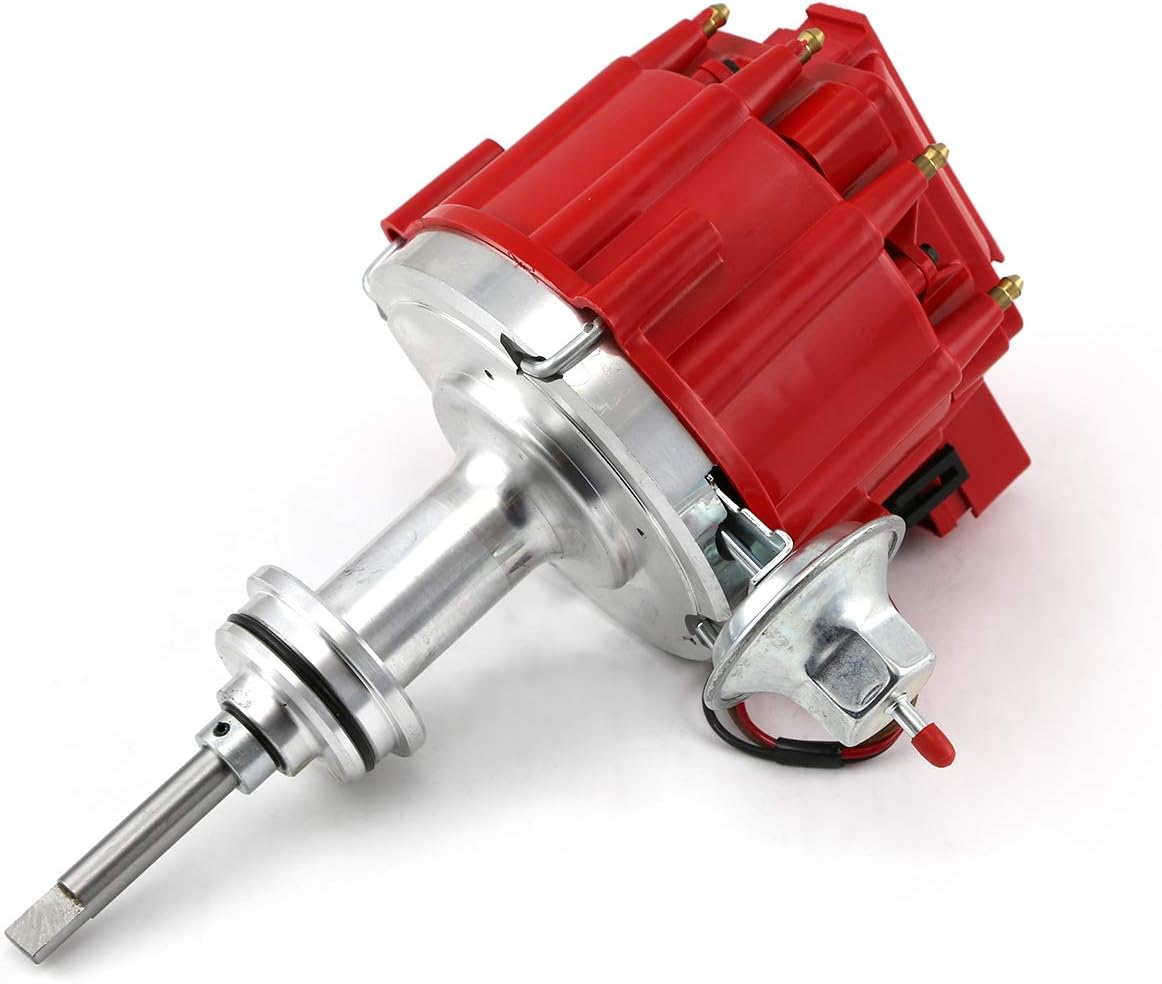 Speedmaster PCE376.1051.01 Compatible with Mopar and Compatible with Chrysler SB 318 340 360 6000 Series 65K Coil HEI Distributor [Red]