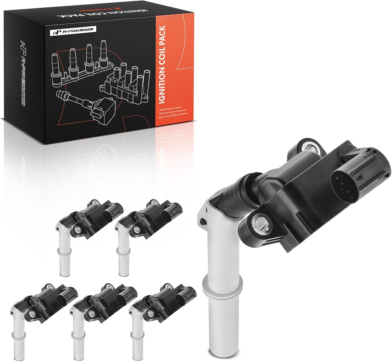 A-Premium Ignition Coil Packs of 6 [V6 3.5L Flex] Compatible with Mercedes-Benz C300 2013-2014, C350 2012-2014, E350 2012-2016, ML350 2012-2015