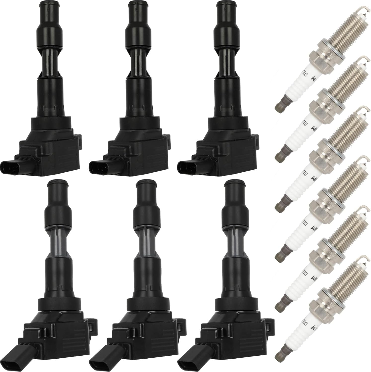 ASAPE 6PCS Ignition Coil Pack UF844 and 6PCS Iridium Spark Plugs Fit for Kia Telluride 2020-2023 for Kia Cadenza 2016-2020 for Kia Stinger 2018-2023 for Kia Sorento 2018-2020