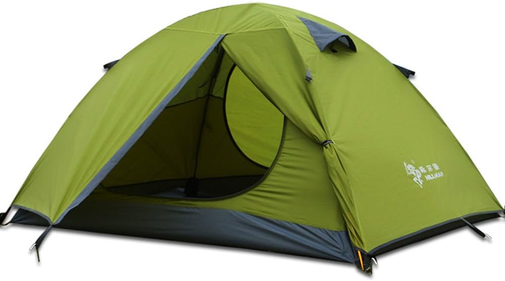 3-4 Season 2 3 Person Lightweight Backpacking Tent Windproof Camping Tent Awning Family Tent Two Doors Double Layer with Aluminum rods for Outdoor Camping Family Beach Hunting Hiking Travel