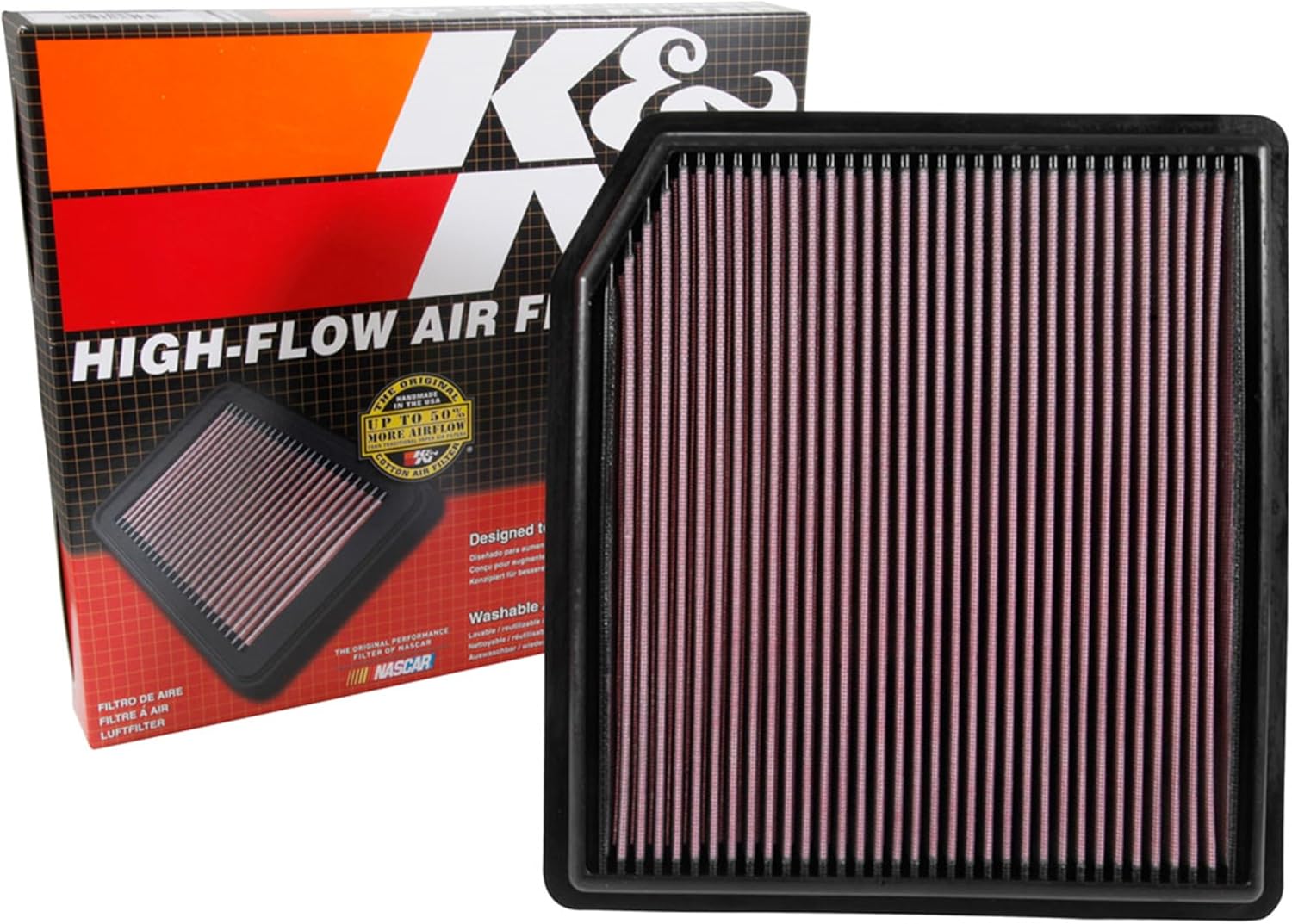 K&N Engine Air Filter: Increase Power & Acceleration, Washable, Premium, Replacement Car Air Filter: Compatible with 2015-2019 SUZUKI (S-Cross, Vitara), 33-3069