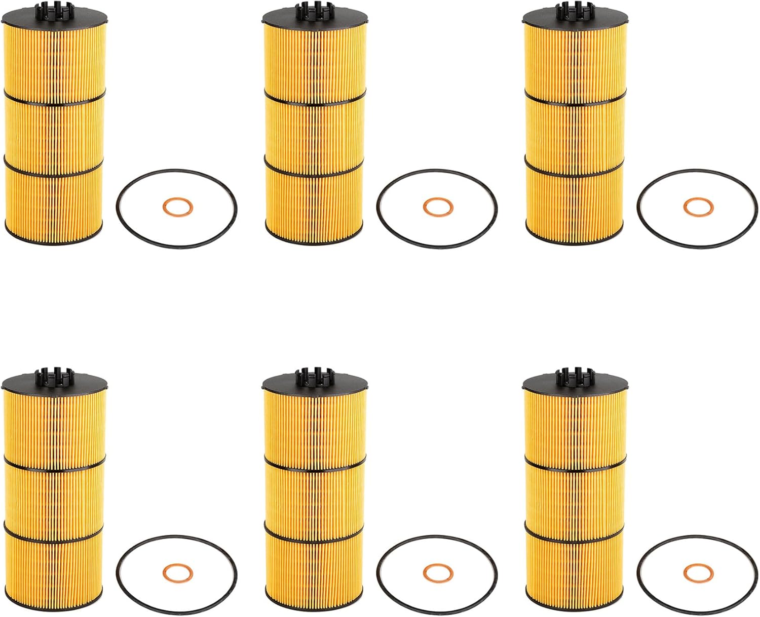 sugasket 6 x Oil Filter Replacement for A4721800109 4721841225 A4721840525 LF17511