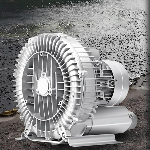 High-Pressure Vortex Ring Blower 110V, 0.15-2.95 HP, 27-240 CFM for Sewage Aeration, Aquarium, Fish Pond, 1500W, 25Kpa - Efficient Air Pump Solution