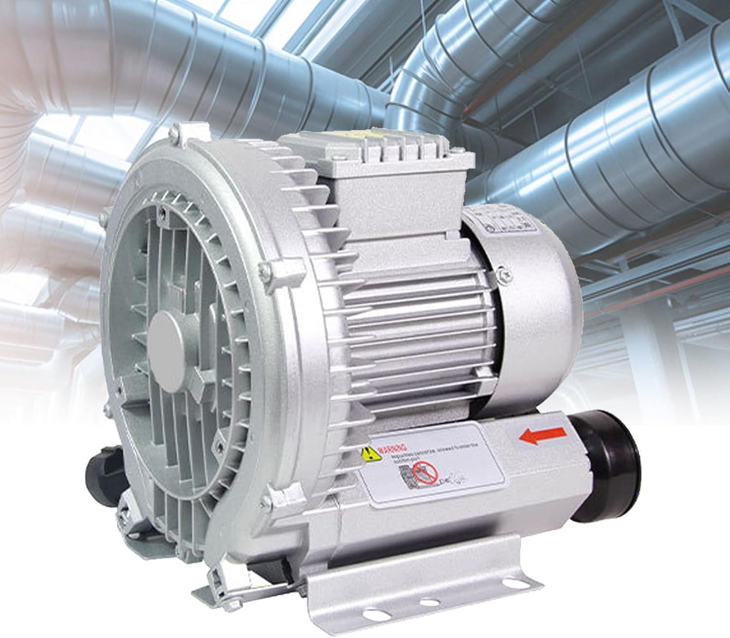 220V/380V Industrial Vortex Ring Blower - High Efficiency Vacuum Pump for Factory Ventilation and Dust Removal(220v 550W)
