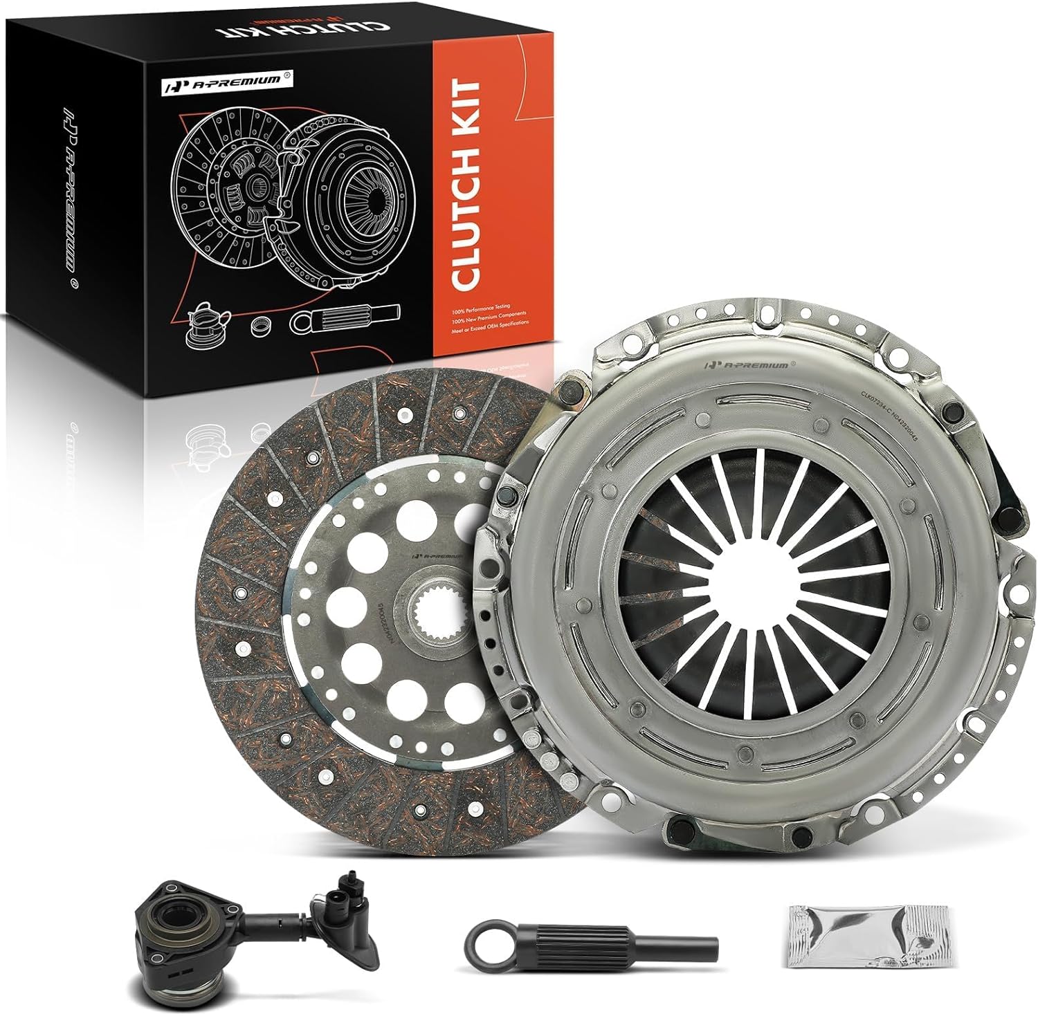 A-Premium Transmission Clutch Kit with Clutch Slave Cylinder Compatible with Ford Focus 2012 2013 2014 2015 2016 2017 2018, L4 2.0L, Naturally Aspirated