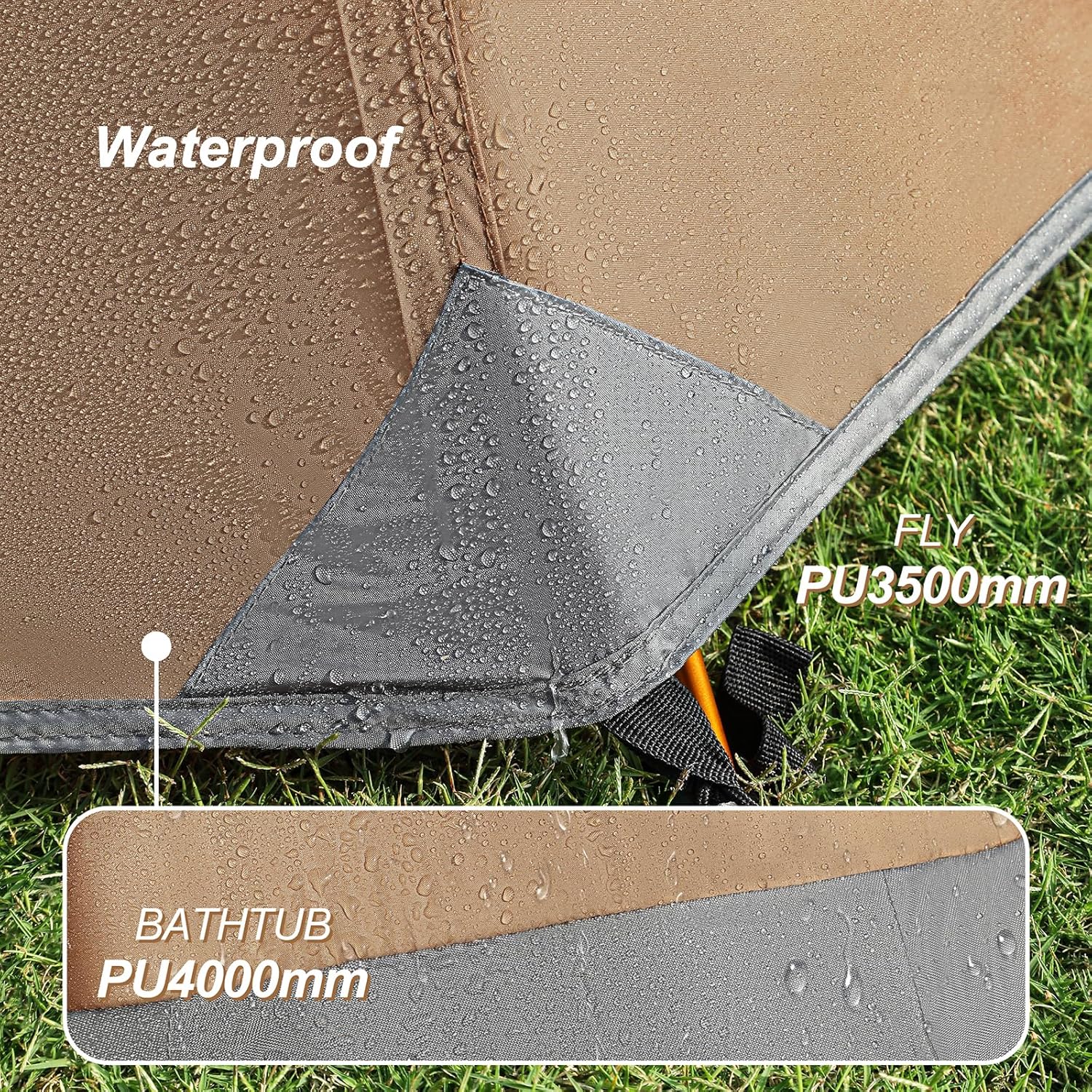 camppal 1 Person Tent for Camping Hiking Mountain Hunting Backpacking Tents 4 Season Resistance to Windproof Rainproof and Waterproof