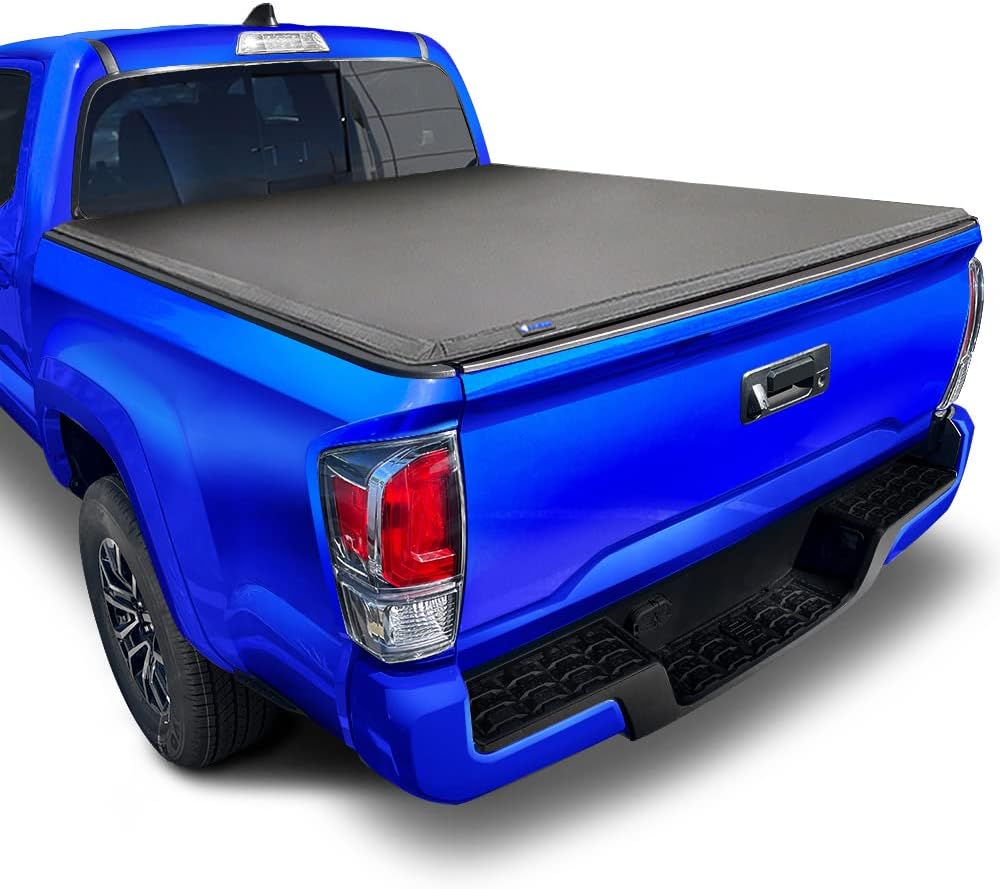 Tyger Auto T3 Soft Tri-Fold Truck Bed Tonneau Cover Compatible with 2005-2015 Toyota Tacoma | Fleetside 6' Bed (73