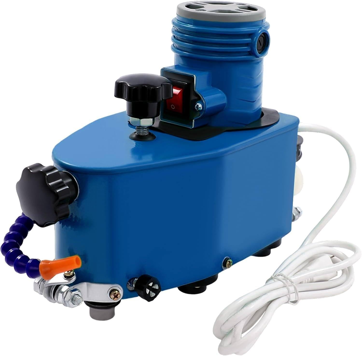 800W Small Portable Electric Hand-Held Glass Edge Polishing Machine, 8000r/Min Straight Round Bevelled Glass Edging Grinder w/8 Diamond Wheels Blue
