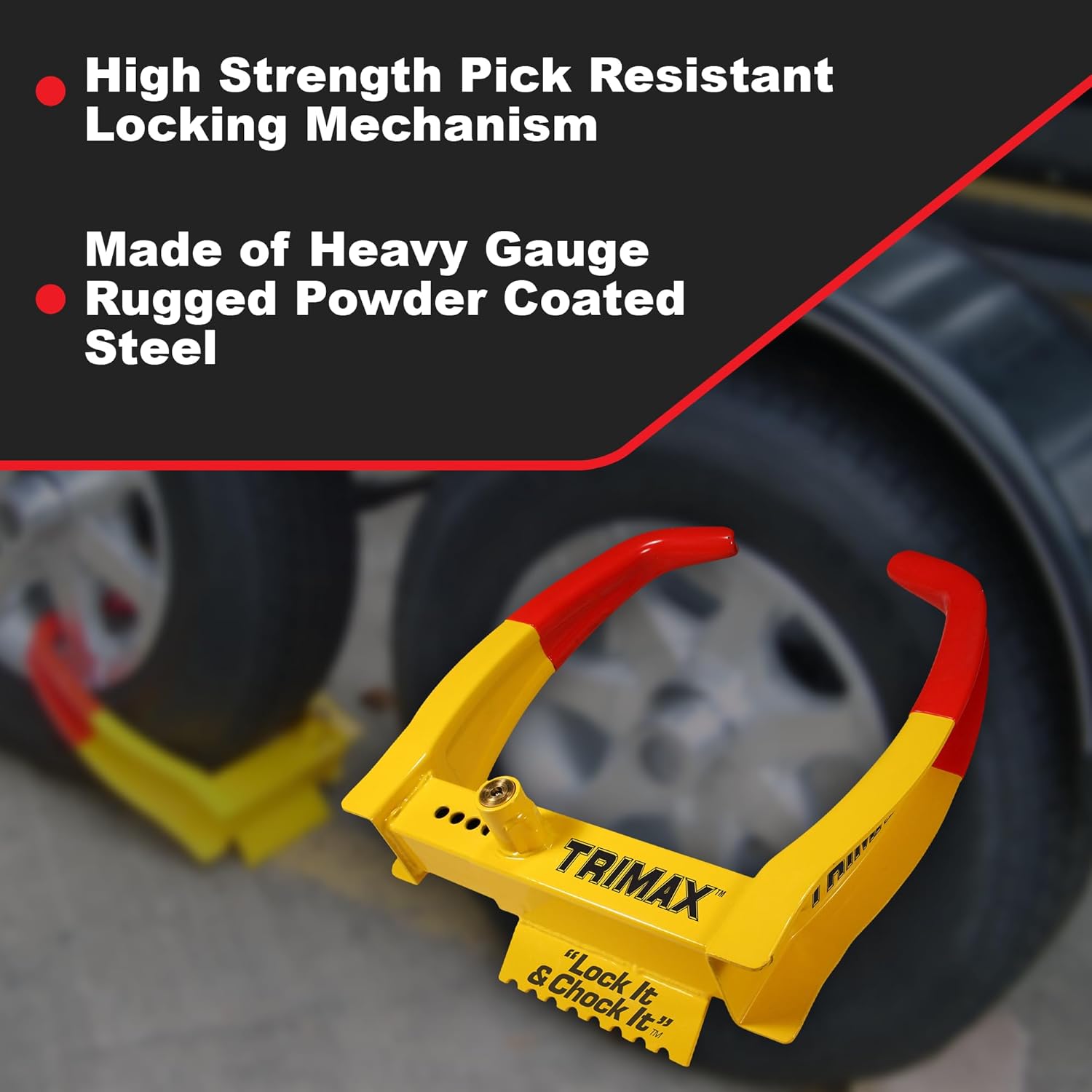 Trimax TCL75 - Trailer Wheel Lock - Fits 7