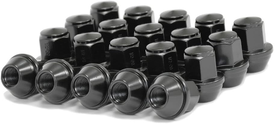Black Lug Nut Kit – 1/2x20, Compatible with 1979–2014 Compatible with d Mustang, 13/16