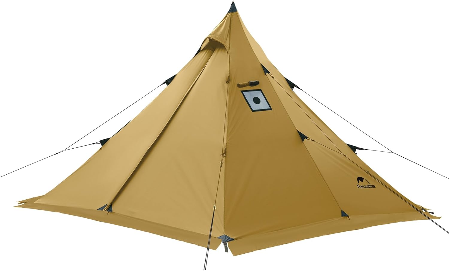 Naturehike Ranch Fire Teepee Tent, 4 Season Hot Tent with Stove Jack, Windproof Waterproof Cold Weather Winter Tents for Camping