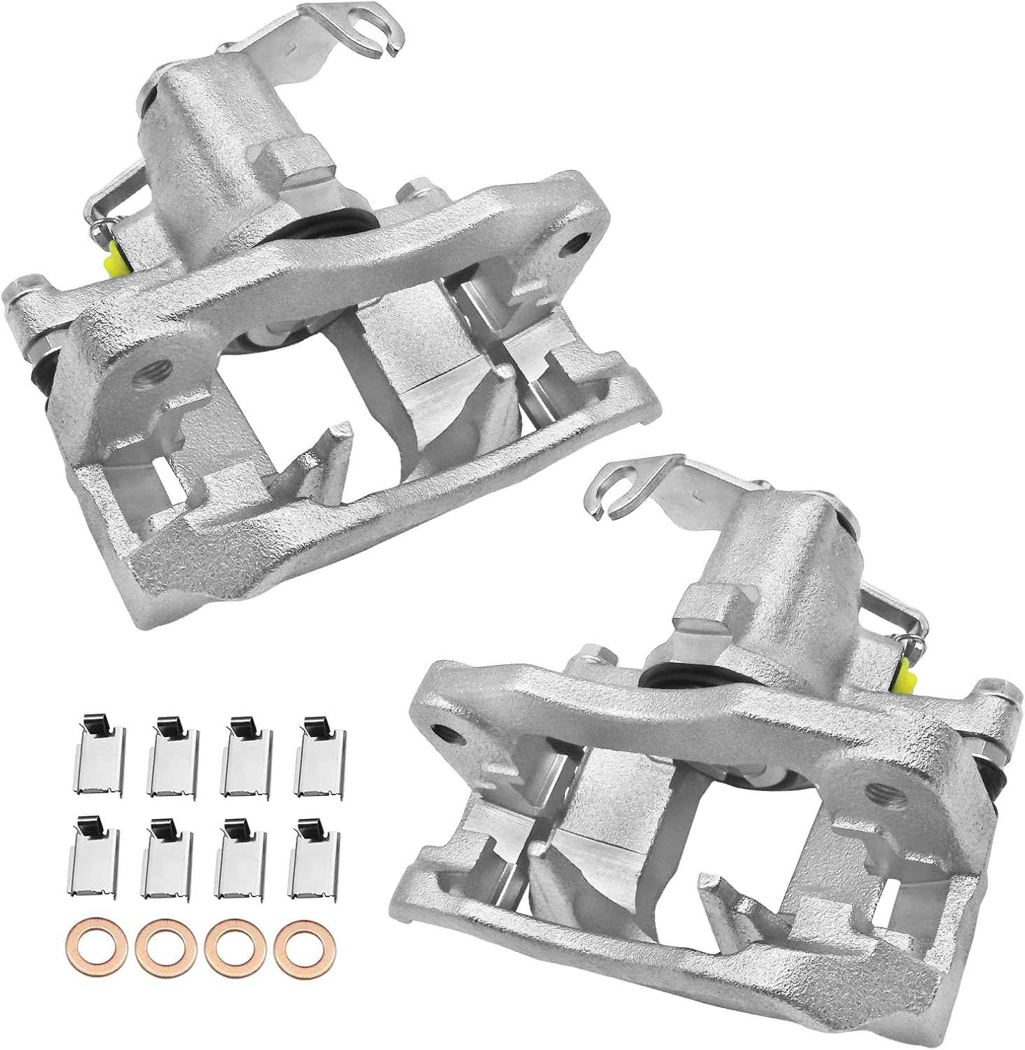 Rear Brake Caliper Compatible with Chrysler Town & Country 2008-2012, Dodge Grand Caravan 2008-2012, Volkswagen Routan 2009-2012, Ram C/V 2012, Replace 18-B5081 18-B5080, 2PCS with Bracket