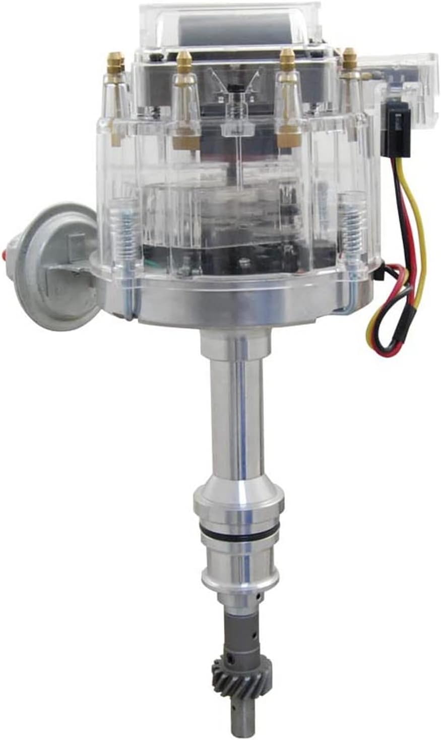 New HEI Ignition Distributor Compatible With Ford Lincoln Mercury W/Small Block Windsor SBF 351W 5.8L V8 W/Clear Cap JM6510 MALLORY 59107C 8362 8365 8548201 HEIDF9001CL HEID-F9001CL