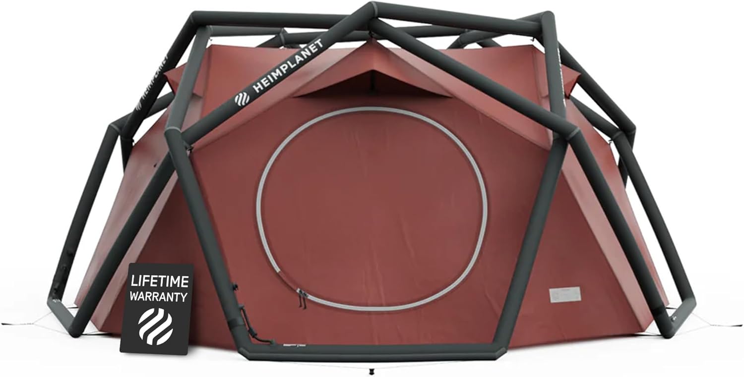 HEIMPLANET Original | The CAVE XL V2, 3 Person Inflatable Tent | Outer Tent and Floor - 5000mm | No Poles Required | Supports 1% for The Planet
