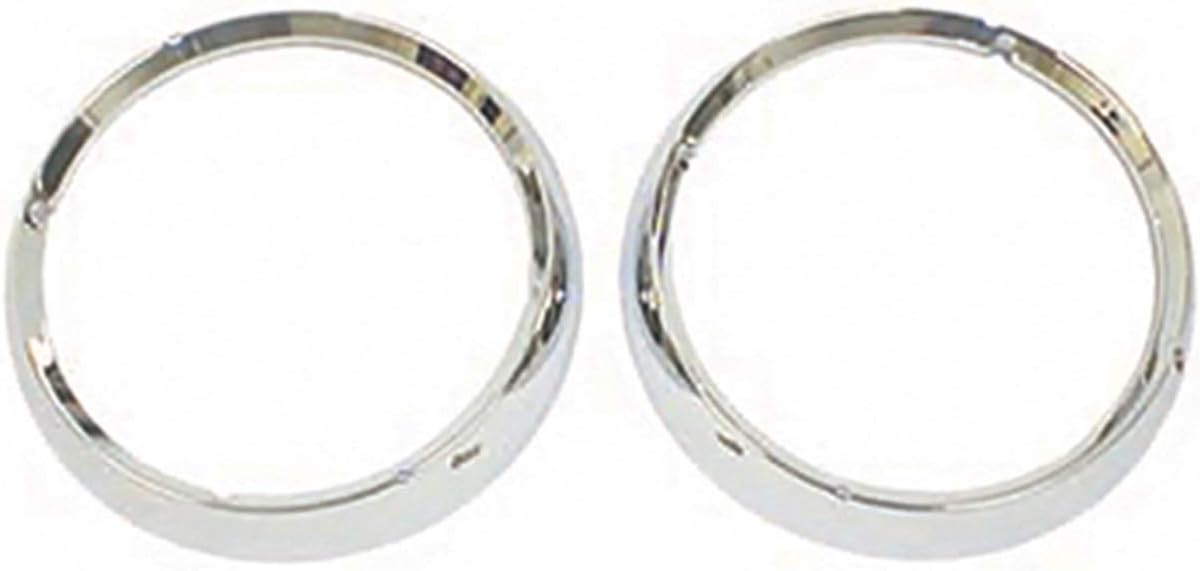 OMIX-Ada | 12419.04 | Headlight Bezel Kit, Chrome | OE Reference: 5460087K | Fits 1972-1986 Jeep CJ