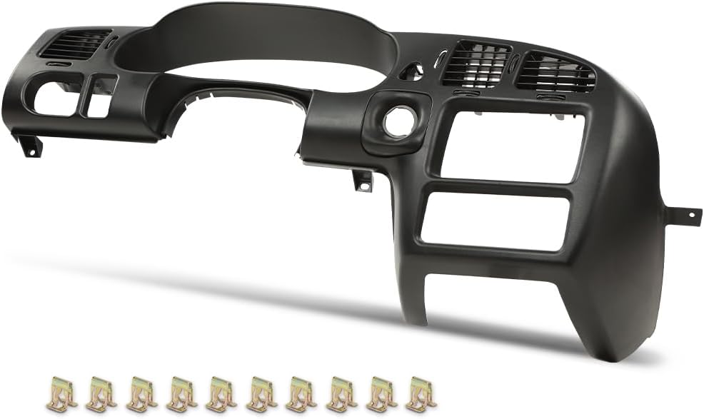 PIT66 Dash Bezel Radio Surround Cluster Trim Compatible with Chevy Monte Carlo 2000-2005 Black