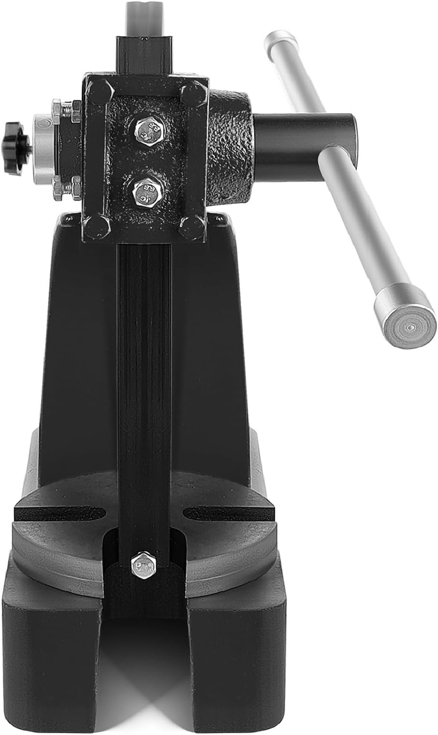 Manual Arbor Press 3 Ton Hand Arbor Press, Cast Iron Manual Desktop Arbor Press, Max Height 12in, Precise Hand Pression for Stamping, Bending Suitable For Factory Workshop (Black/3 T)